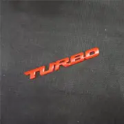 1x Glossy Red Small TURBO Metal Emblem Decal Sticker Badge Fender 3D Sports Door (for: MG)