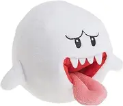 Sanei Super Mario Bros Boo Plush Toy, 6-Inch Height, White, Multi-Colored (1428)