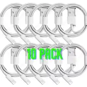 10 Pack Fast Charger Cable Cord Lot For iPhone 6 7 8 XR 11 12 13 14 Pro Max iPad