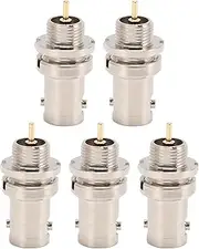 5 PCS Professional Bnc Crimp Female Connector, Metal Bnc Crimp Female Connector for Antenna Vhf Uhf Cb Amateur Radio, Radio Scanner and Cable Tester