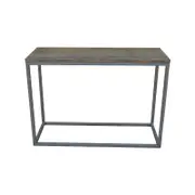 Dane Console Table Hallway Entryway Side Writing Desk Solid Hard Mango Wood Wooden Metal Legs Base