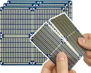 ElectroCookie Snappable PCB, Strip Board with Power Rails for 1.Blue