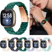 For Fitbit Versa 3/Sense Resin Stainless Steel Watch Strap Band Replacement