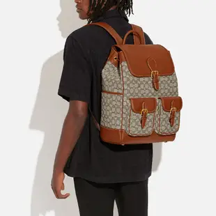 COACH後背包 Frankie Backpack In Signature Textile Jacquard