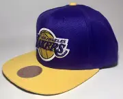 Mitchell & Ness Snapback Men's Hat NBA LA Lakers 48th Side Patch TwoTone Purple