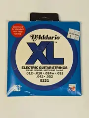 D'Addario EJ21 ELECTRIC GUITAR STRINGS NICKEL WOUND JAZZ LIGHT GAUGE Strings