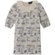 Hopscotch Tree Print Linen Dress - Indigo NWT Girls 8