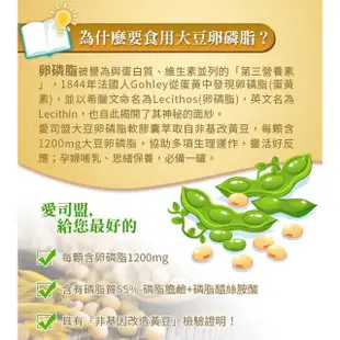 【Esmond Natural 愛司盟】大豆卵磷脂軟膠囊60顆