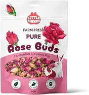 Pure Rose Buds 60G for Rabbits& Guinea Pigs, Immunity and Digestion