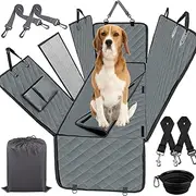 UniPro GOODS-Dog Car Seat Cover for Back Seat 7 in 1 – Waterproof, Anti-Slip, Scratch-Proof Seat Protector with Hammock, Side Flaps, and Seat Belt Openings – Perfect for Trucks, SUVs
