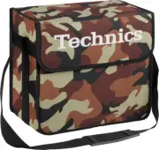 Technics Dj Bag Camouflage Braun Logo White Side Shoulder Strap Ca 60 Lps