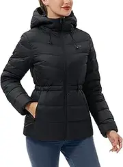 [Pioneer Camp] Women's Down Jacket Lightweight Quilted Jacket Warm Winter Coat Winter Jacket with Hood