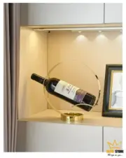 Luxury Modern Aesthetic Round Wine Bottle Holder Metal Rack gold