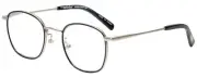 Calabria EB Inside Square Reading Glasses +7.00 Black Silver Men Women