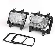 Areyourshop Front Bumper Clear Fog Lights Plastic Lens Kit For 85-93 B-M-W E30 3-Series Sedan