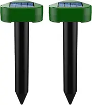 Solar Mole Repeller Solar Powered Repellent,Waterproof Snake Repellent Deterrent Pest Control Snake Repellent from Lawn Garden Yard (Color : 2pcs)