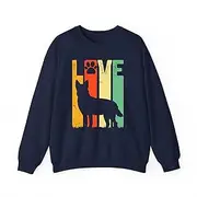 [Generic] Australian Cattle Dog Red Blue Pet Heeler Retro Cute Sweatshirt for Adults Crew Neck Long Sleeve Pullover