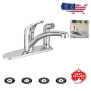 Single-Handle Kitchen Faucet with Side Spray - Polished Chrome Perfection