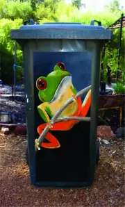 'Freddo' wheelie bin sticker