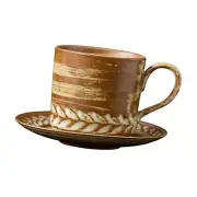 Cappuccino Coffee Cup and Saucer Set Milk Mug Latte Juice Mug