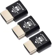 HDMI Dummy Plug Headless Ghost Display Emulator Premium Aluminum PC（Fit Headless-1920x1080 New 3RD@60Hz）-3Pack