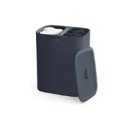 Joseph & Joseph 90L Tota Laundry Separation Storage Basket w/ Lid Carbon Black