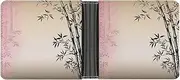 [RTSEBVN] Slim Credit Card Holder Personalized Leather Rainbow Neon Money Clip Gifts Wallet For Men Women, flower, One size, Modern