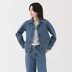 MUJI Womens Organic Cotton Kapok Denim Jacket Light Blue FedEx