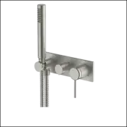 Abey Gareth Ashton 6BS-WS-BN Poco 3 Hole Bath/Shower Mixer Set - Brushed Nickel