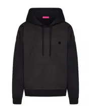 oversize cotton-blend hoodie S black