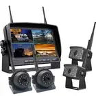 Digital Wireless 7" Quad DVR Monitor 4x Backup Reversing Cameras 12V 24V Caravan