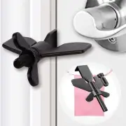1PCS Portable 3 in 1 Door Lock,Black Home Security Door Locker,Travel Lockdown