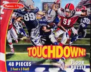 Melissa & Doug 48 Large Piece Jigsaw Puzzle Touchdown Football Floor 2'x3' NEW