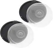 TEHAUX 2Pcs CD Storage Buckets Compact Dvd Holder Stackable Disc Organizer Lightweight and Durable CD Dvd Holder for Desktop and Bookshelf Protects Discs From Scratches