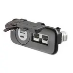 Narva Heavy Duty Twin 50-Amp Connector & USB/USB-C Socket - 81172BL