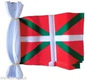 BASQUE SPAIN FLAG BUNTING 30 flags 9 metres Bilbao Pamplona spanish ESPANA
