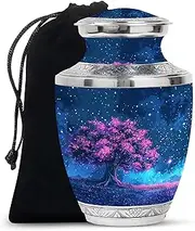 YATHABHISA Urn for Ashes, Decoration Urn, Cremation Urn for Ashes, Memorial Urn, Large Urn 10''_Teal | Boat Urn | Cremation urns for Ashes, Blue, Pink