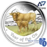 2021 $2 YEAR OF THE OX PERTH MONEY EXPO ANDA 2oz SILVER PROOF COLOURED COIN
