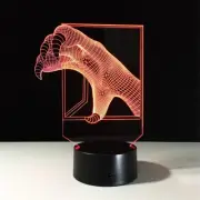 Paws 3D Illusion Night Light 7 Colors Change Touch Lamp for Bedroom Gift
