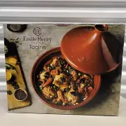Emile Henry 2.6L Moroccan Tagine Flame Ceramic Burgundy Red - Made In France New