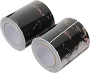 NUOBESTY 2Pcs Self Adhesive Baseboard Trim Stickers Flexible Wall Molding Covers for Smooth Surfaces for Cabinets Doors and Corners Durable Material Easy to Install