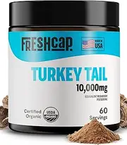 Shield - Turkey Tail Mushroom Extract Powder - USDA Organic -60 g- Supplement - Immune Protection - Add to Coffee/Tea/Smoothies-Real Fruiting Body No Fillers