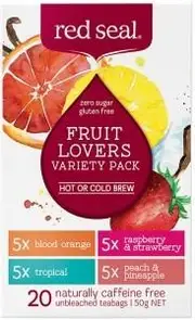 Red Seal (Hot & Cold Brew) Fruit Lovers Variety Pack x 20 Tea Bags
