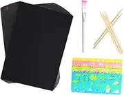 QUMIIRITY 1 Set Scratch Off for Black Scratch Paper Crafts with Pens Templates Random Brush Inspire Creativity Family Fun Activities