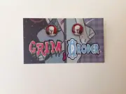 Stephen King IT Pennywise Clown silver stud earrings geek retro vintage horror