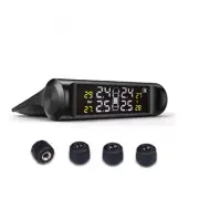 Solar Car TPMS Tire Pressure Monitor LCD Digital Display w/Sensor Alarm System (for: Renault)