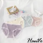 【HANVO】粉嫩嫩馬卡龍色系中腰內褲(甜美舒適親膚透氣日系三角褲 獨立包裝 流行少女內褲 內著 5601)