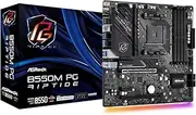 Asrock B550M PG Riptide Motherboard AMD AM4 Socket Ryzen™ 3000, 4000 G-Series and 5000 Series Desktop Processors DDR4 4733 128 GB 1 HDMI 1 DisplayPort