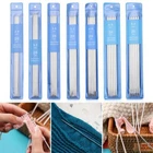 Weave Yarn Knitting Tools Crochet Hooks Metal Crochet Straight Knitting Needles