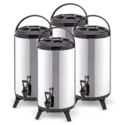 NNEAGS 4X 12L Portable Insulated Cold/Heat Coffee Tea Beer Barrel Brew Pot With